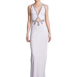Roberto cavalli embellished white gown